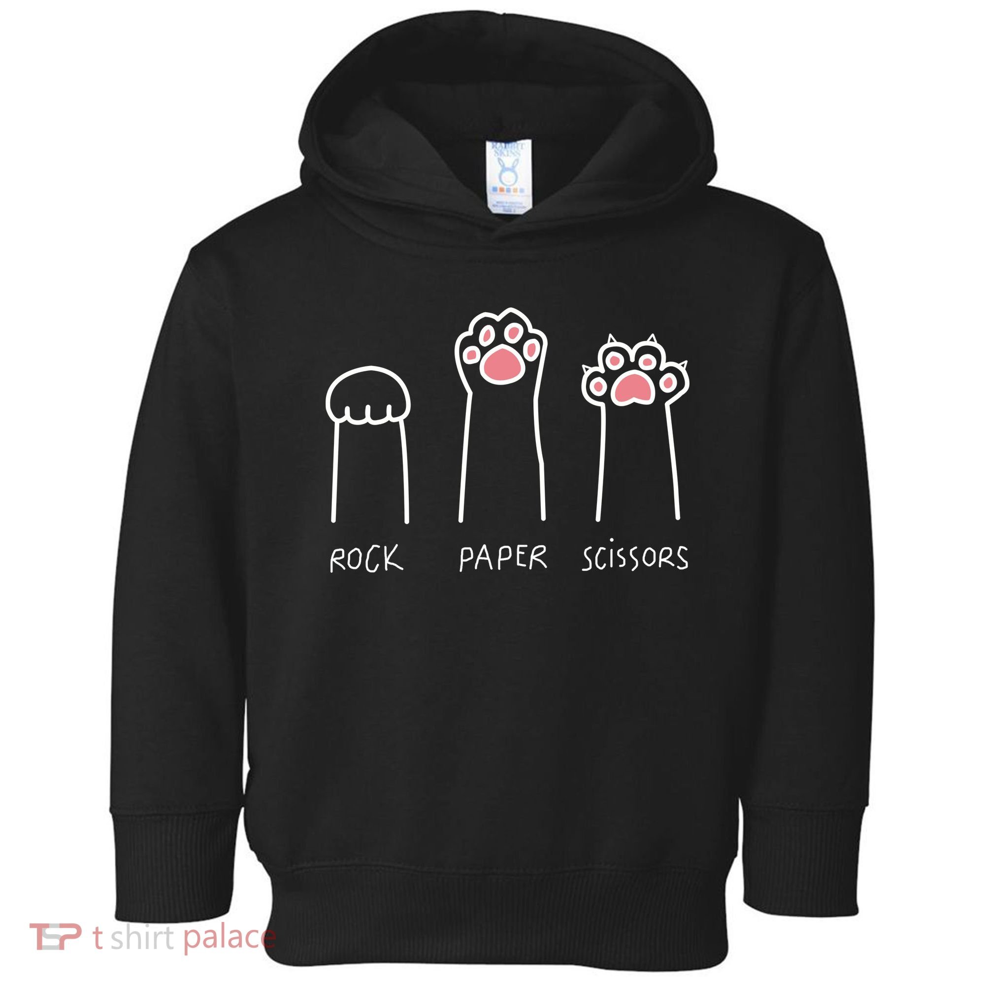 Rock Paper Scissors Cat Paws Toddler Hoodie