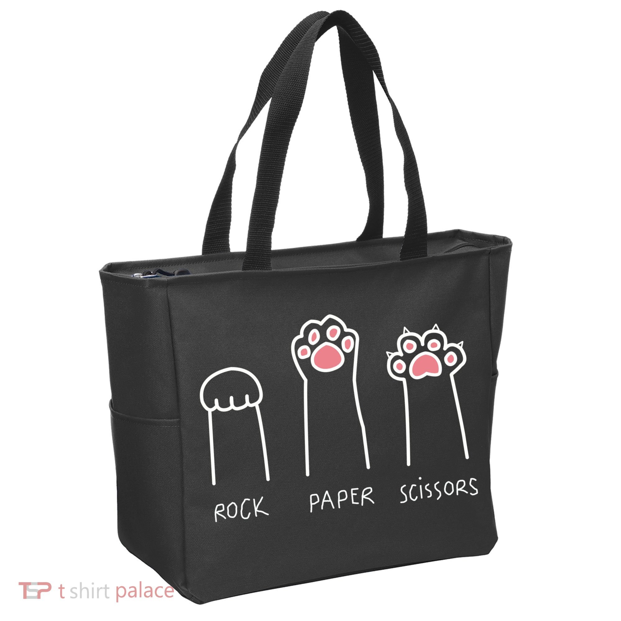 Rock Paper Scissors Cat Paws Tote Bag