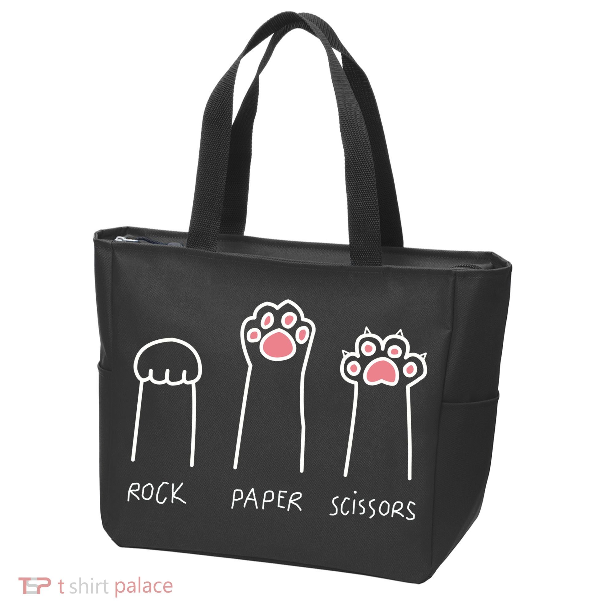 Rock Paper Scissors Cat Paws Tote Bag