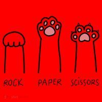 Rock Paper Scissors Cat Paws Santa Hat thumb 1