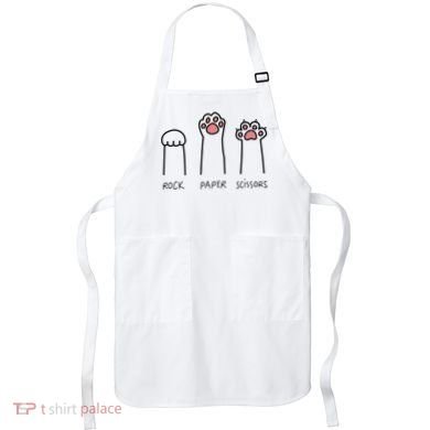 Rock Paper Scissors Cat Paws Apron