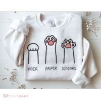 Rock Paper Scissors Cat Paws Sweatshirt thumb 2