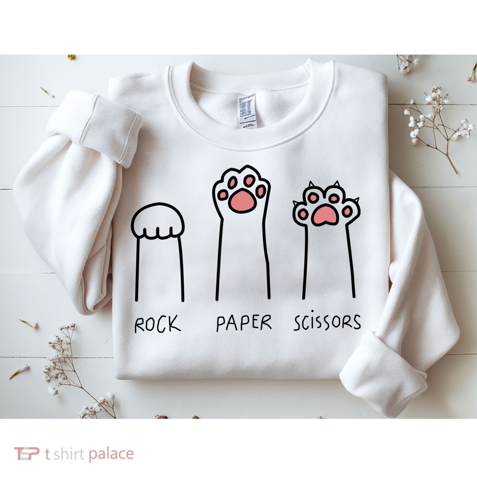 Rock Paper Scissors Cat Paws Sweatshirt