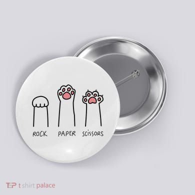 Rock Paper Scissors Cat Paws Button