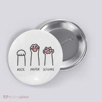 Rock Paper Scissors Cat Paws Button thumb 0