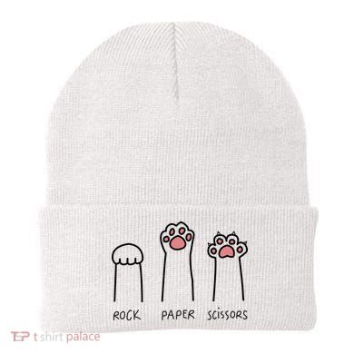 Rock Paper Scissors Cat Paws Beanie