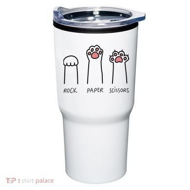 Rock Paper Scissors Cat Paws Tumbler