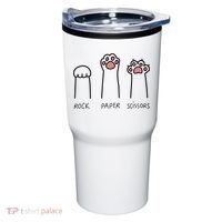 Rock Paper Scissors Cat Paws Tumbler thumb 0
