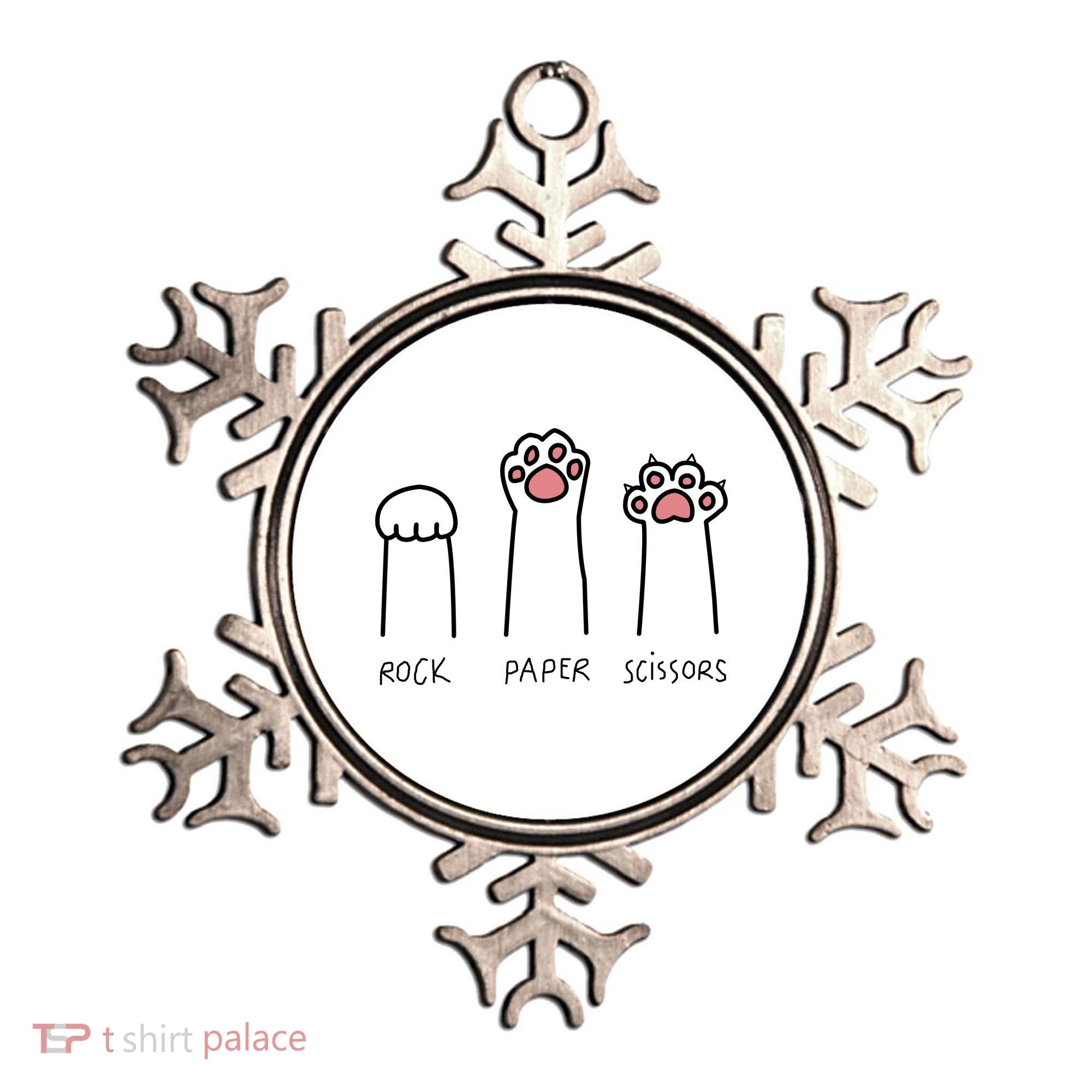Rock Paper Scissors Cat Paws Ornament