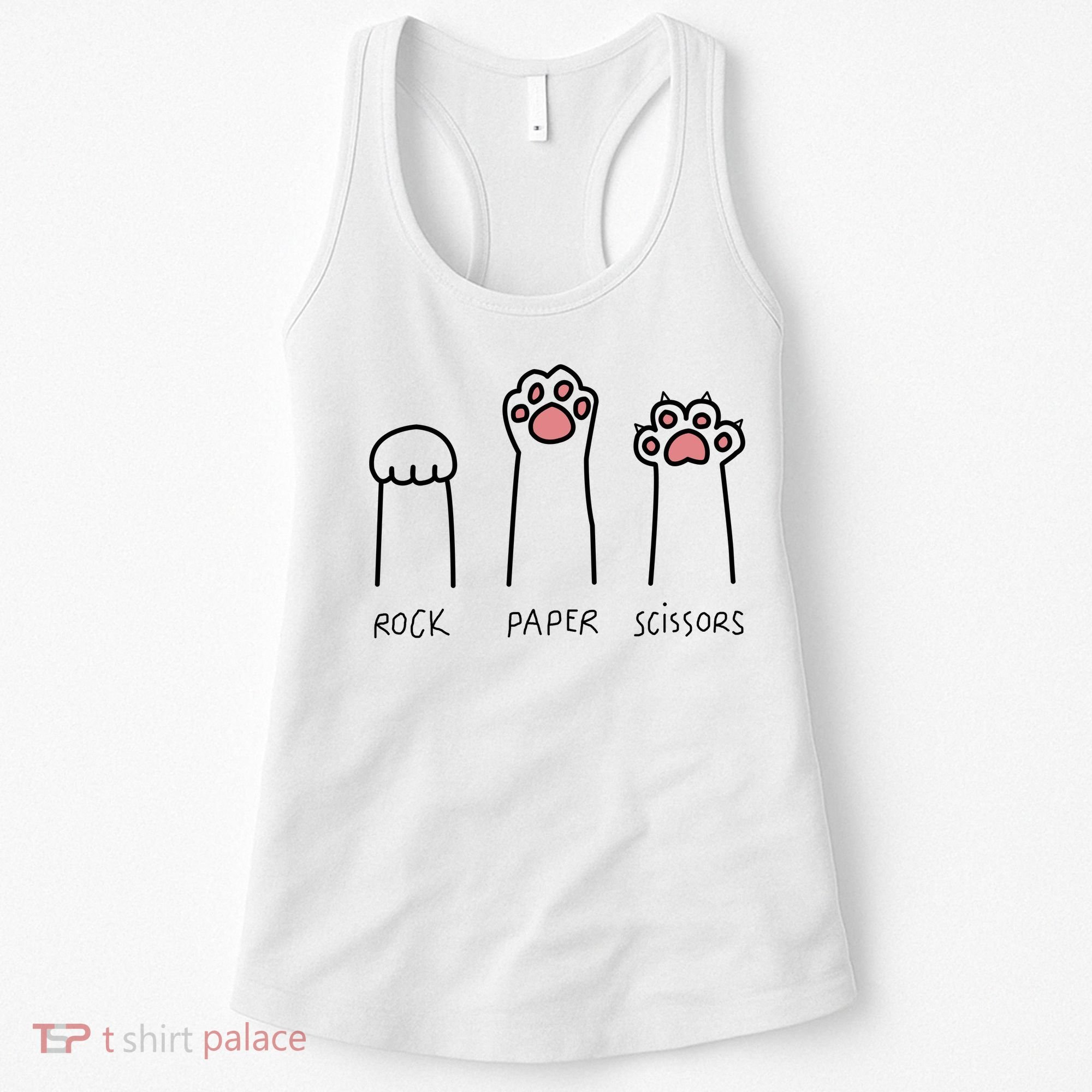 Rock Paper Scissors Cat Paws Women's Tank Top