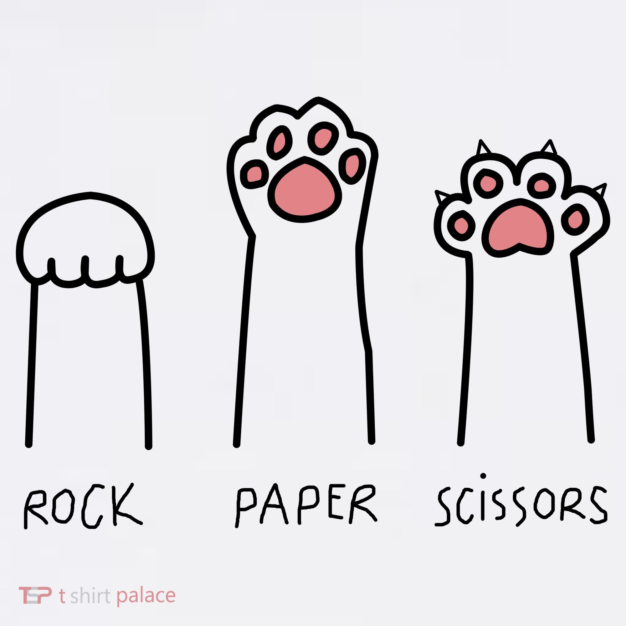 Rock Paper Scissors Cat Paws Tank Top