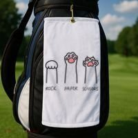 Rock Paper Scissors Cat Paws Golf Towel thumb 2