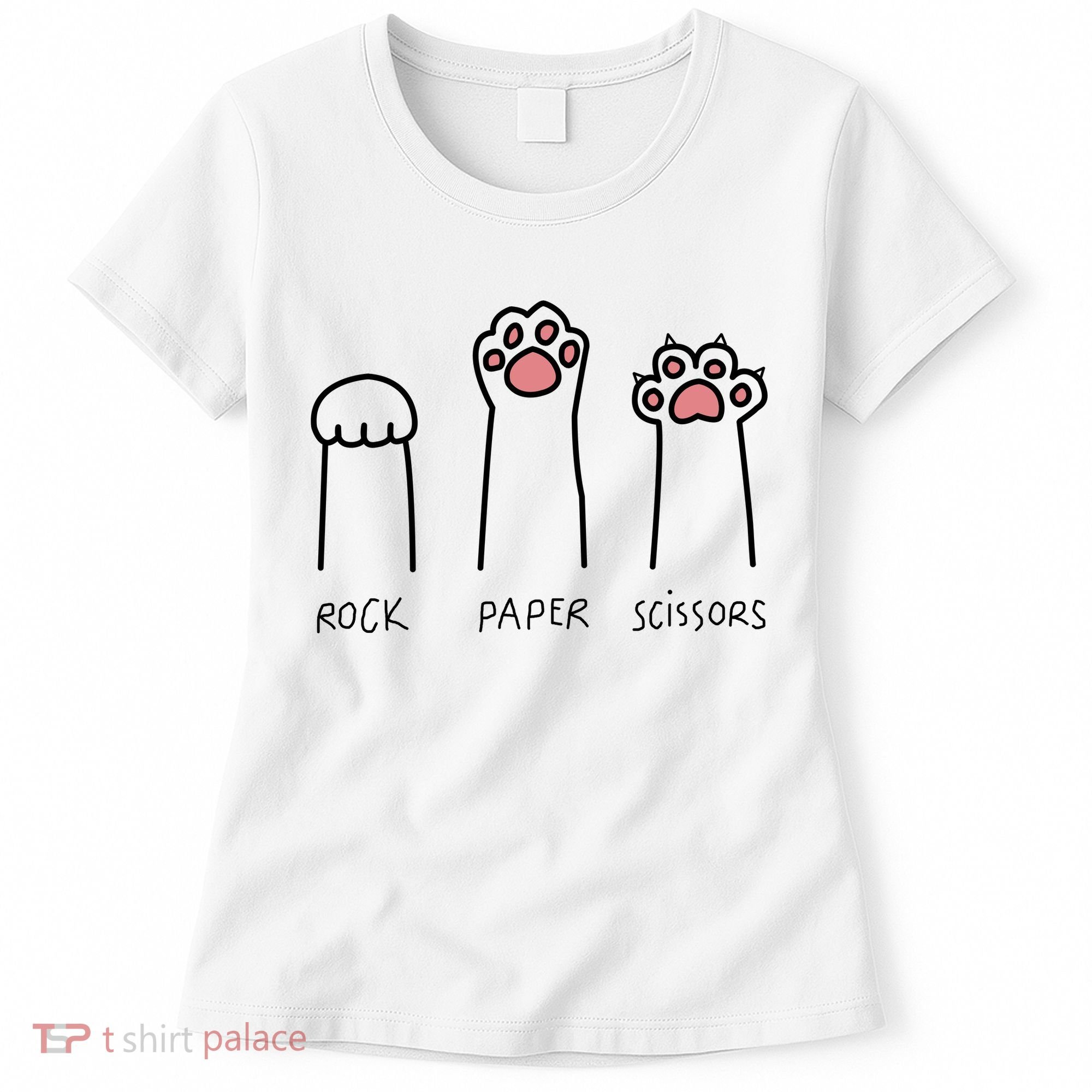 Rock Paper Scissors Cat Paws Women's T-Shirt