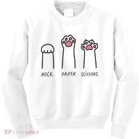 Rock Paper Scissors Cat Paws Kids Sweatshirt thumb 0