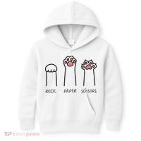 Rock Paper Scissors Cat Paws Kids Hoodie thumb 0