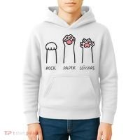 Rock Paper Scissors Cat Paws Kids Hoodie thumb 4