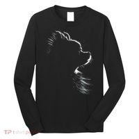 Retro Pomeranian Silhouette Long Sleeve Shirt thumb 0
