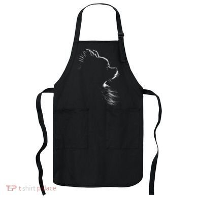 Retro Pomeranian Silhouette Apron
