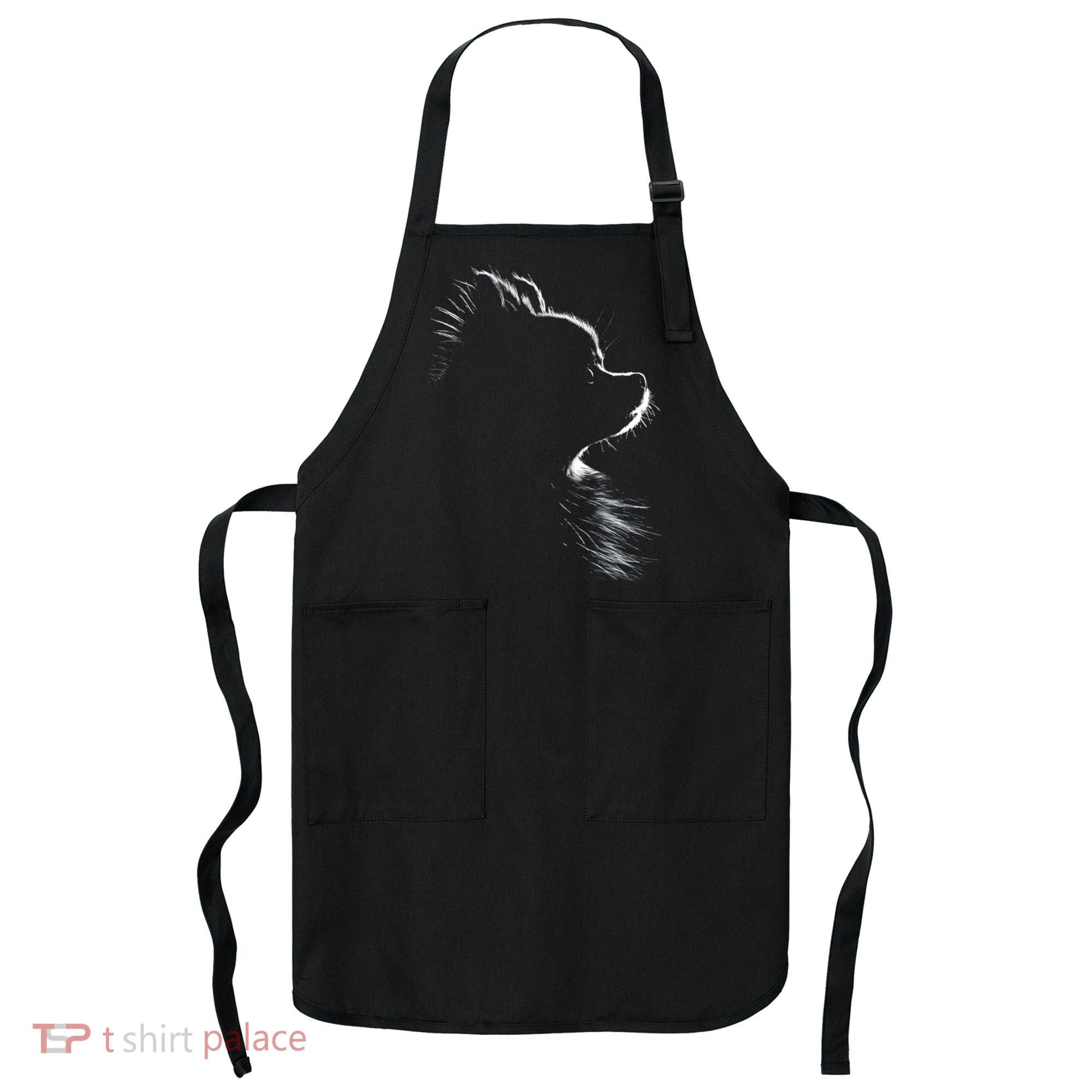 Retro Pomeranian Silhouette Apron