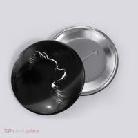 Retro Pomeranian Silhouette Button thumb 0
