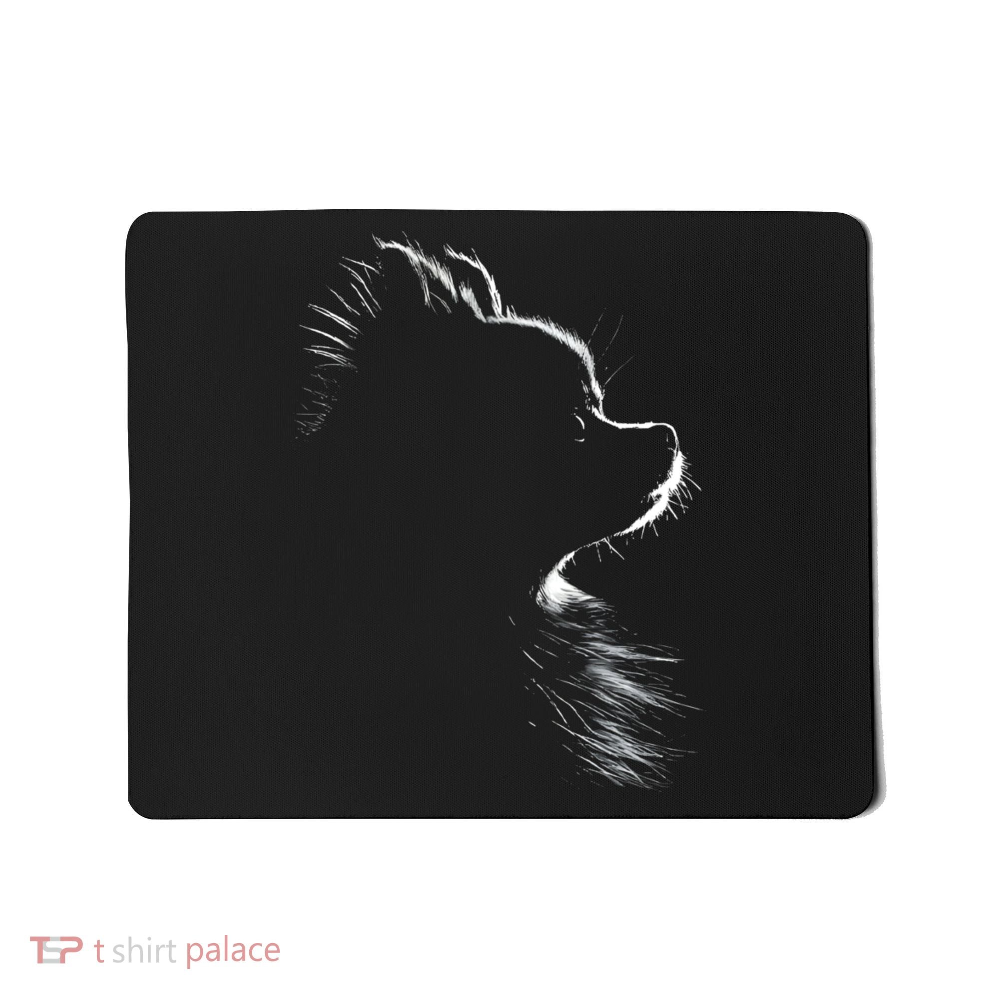 Retro Pomeranian Silhouette Mousepad