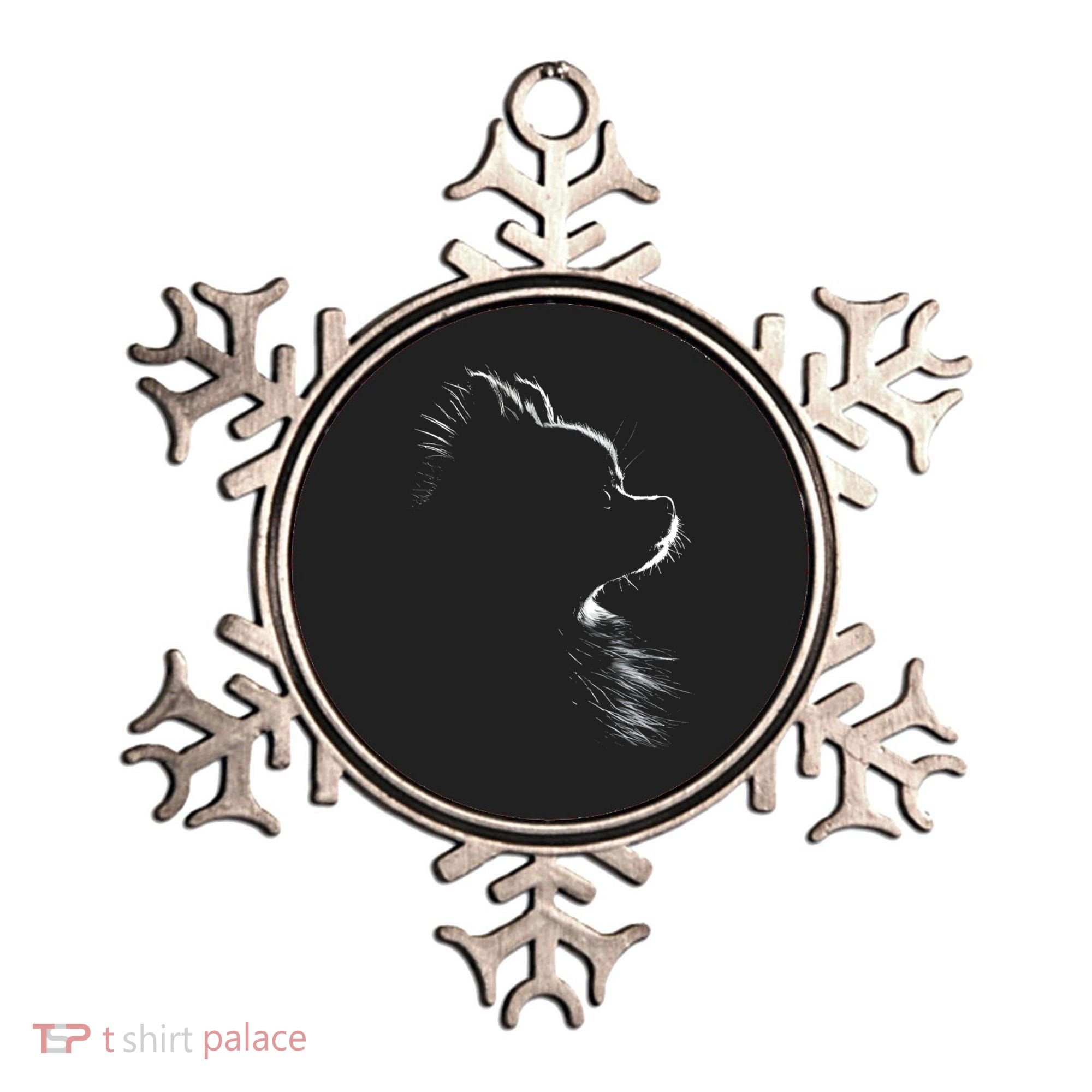 Retro Pomeranian Silhouette Ornament