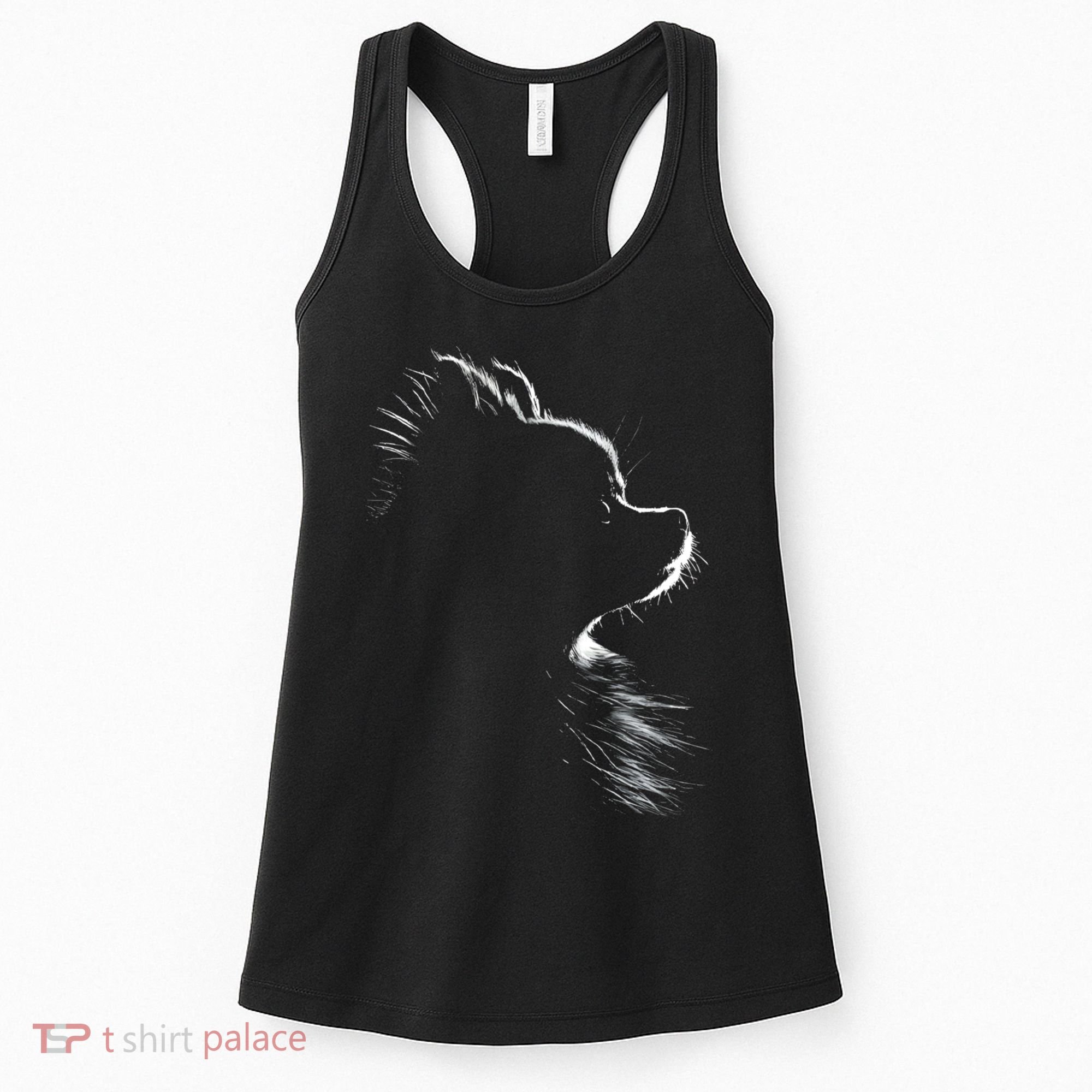 Retro Pomeranian Silhouette Women's Tank Top