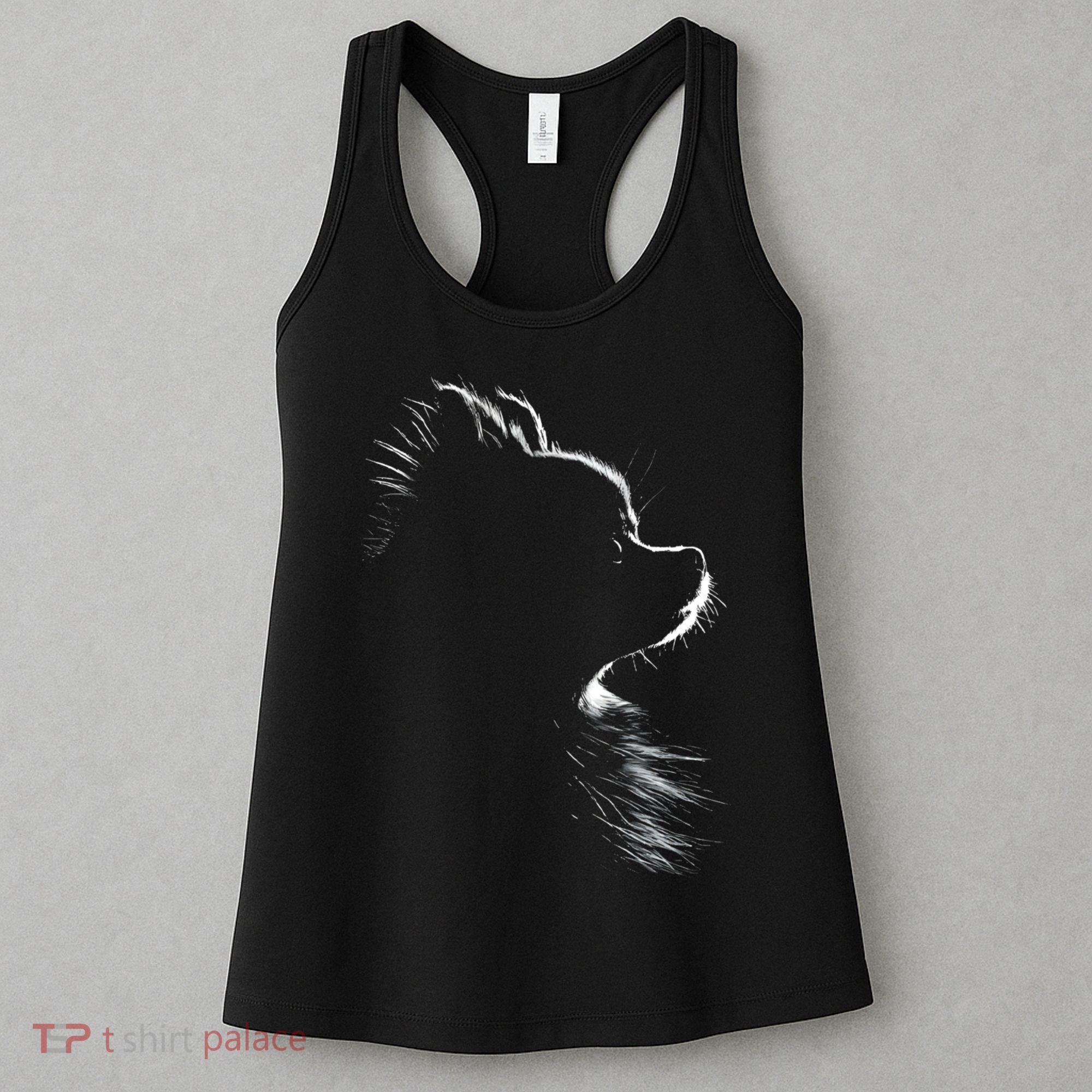 Retro Pomeranian Silhouette Women's Tank Top
