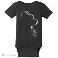 Retro Pomeranian Silhouette Baby Bodysuit thumb 0