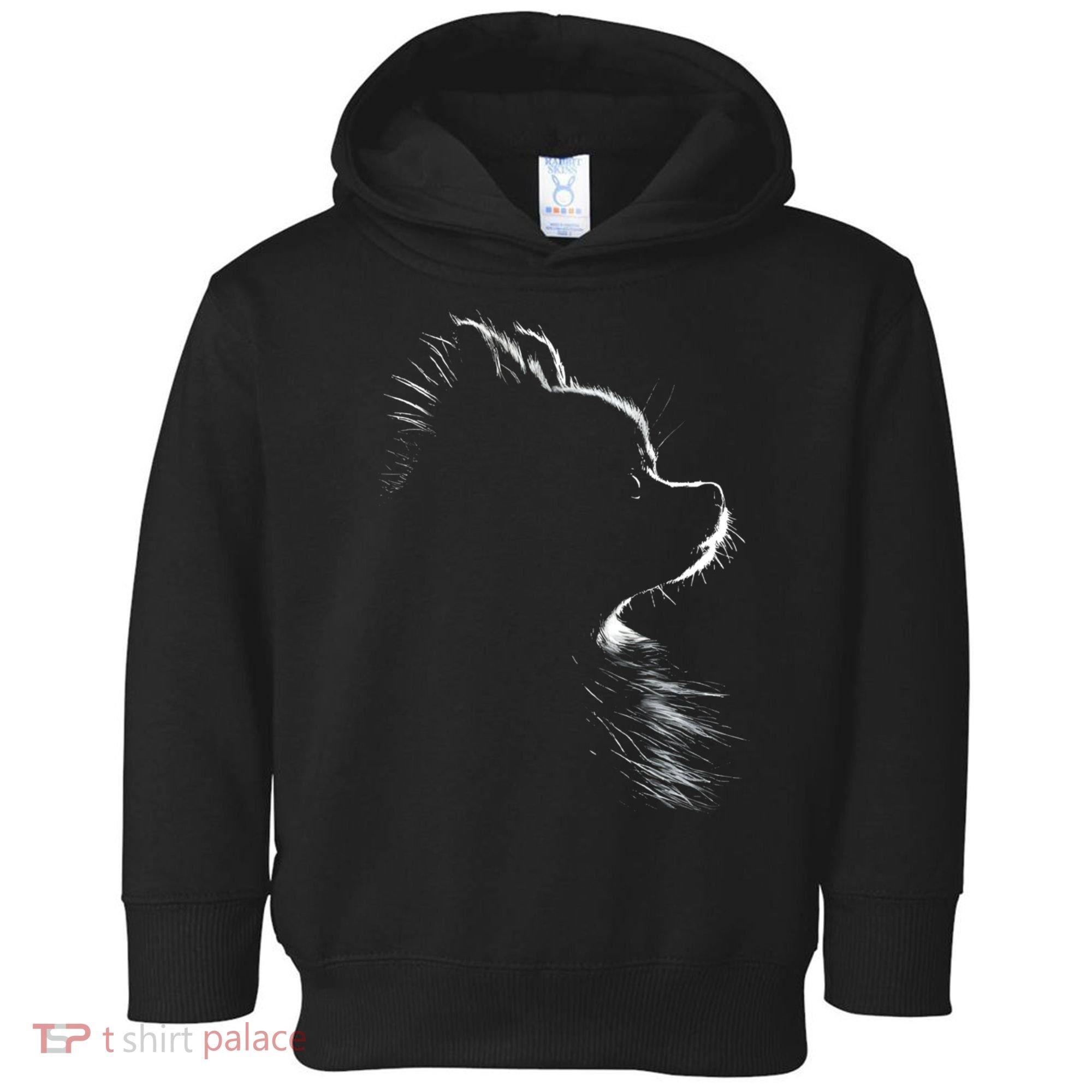 Retro Pomeranian Silhouette Toddler Hoodie