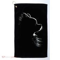 Retro Pomeranian Silhouette Golf Towel thumb 0