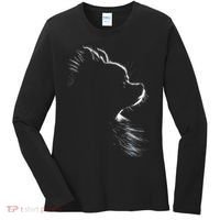 Retro Pomeranian Silhouette Women's Long Sleeve Shirt thumb 0