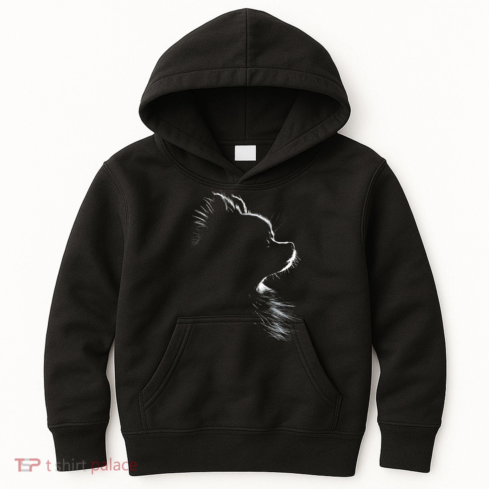 Retro Pomeranian Silhouette Kids Hoodie