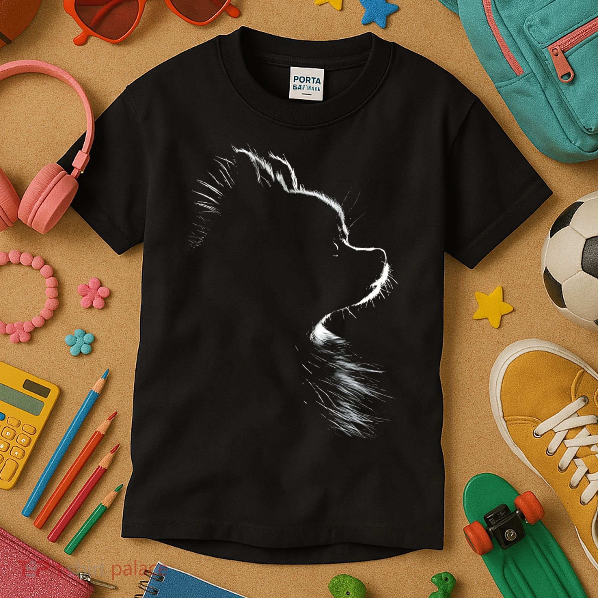 Retro Pomeranian Silhouette Kids T-Shirt