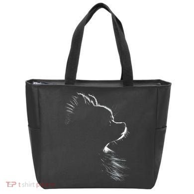 Retro Pomeranian Silhouette Tote Bag