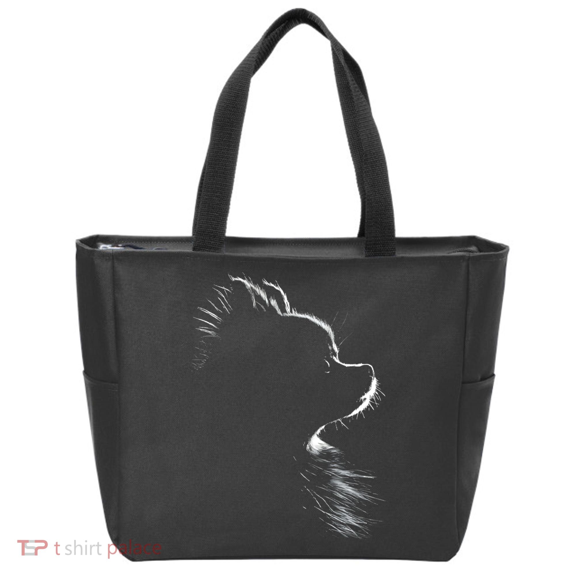 Retro Pomeranian Silhouette Tote Bag