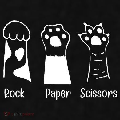 Rock Paper Scissors Funny Cat Paws Cute Kitten Lover Cats Ladies PosiCharge Tri-Blend Wicking Tank
