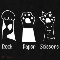Rock Paper Scissors Funny Cat Paws Cute Kitten Lover Cats Ladies PosiCharge Tri-Blend Wicking Tank thumb 2