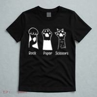 Rock Paper Scissors Funny Cat Paws Cute Kitten Lover Cats T-Shirt thumb 5
