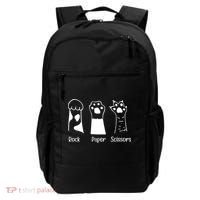 Rock Paper Scissors Funny Cat Paws Cute Kitten Lover Cats Backpack thumb 0