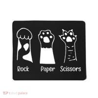 Rock Paper Scissors Funny Cat Paws Cute Kitten Lover Cats Mousepad thumb 0