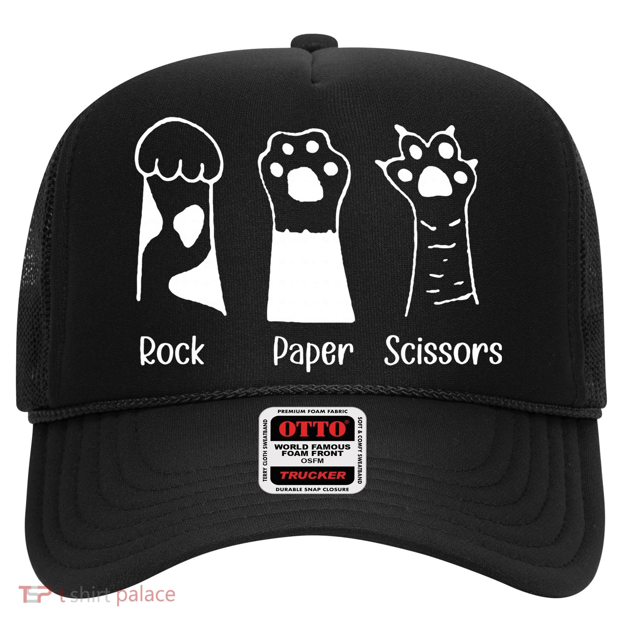 Rock Paper Scissors Funny Cat Paws Cute Kitten Lover Cats Hat