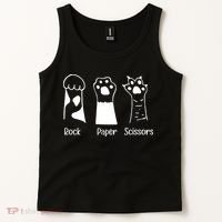Rock Paper Scissors Funny Cat Paws Cute Kitten Lover Cats Tank Top thumb 2