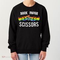 Rock Paper Scissors Lesbian Pride Rainbow Lgbt Women's Sweatshirt thumb 0