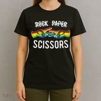 Rock Paper Scissors Lesbian Pride Rainbow Lgbt T-Shirt thumb 4