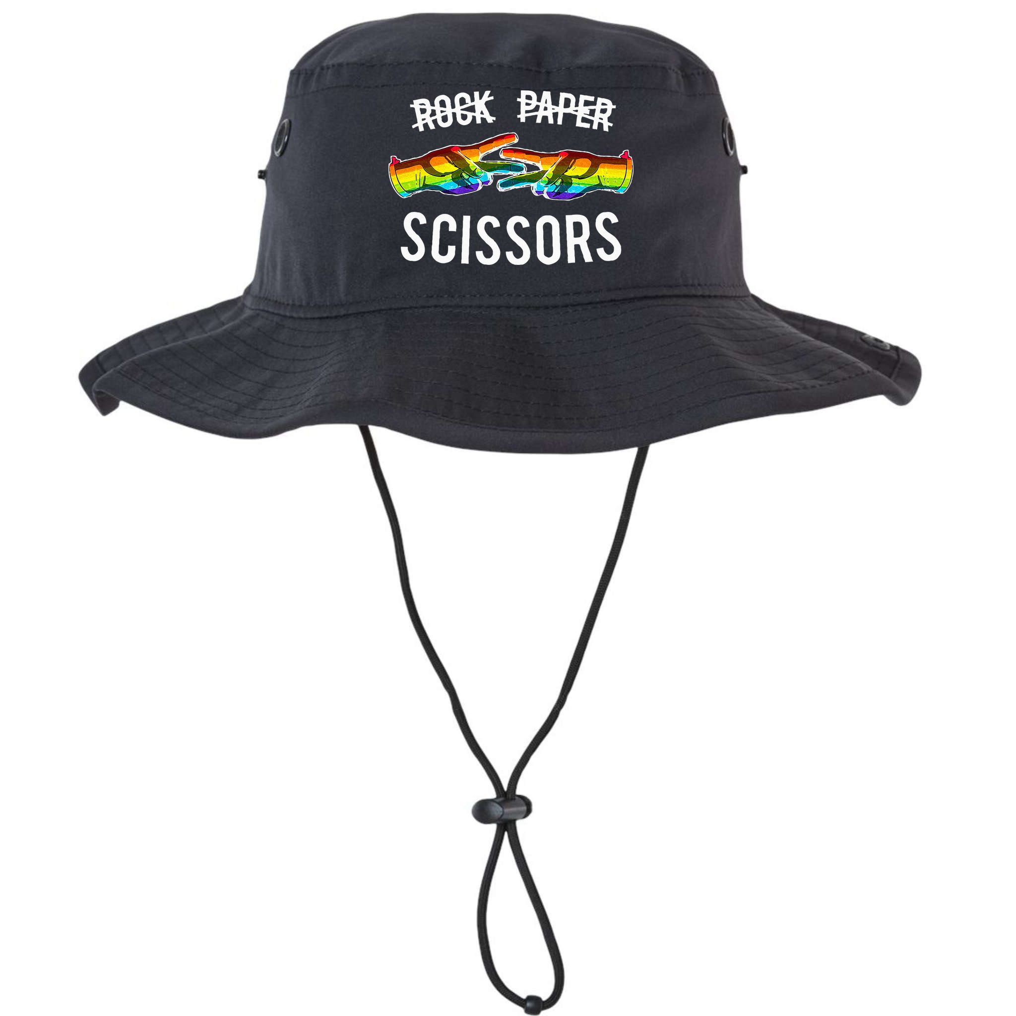Rock Paper Scissors Lesbian Pride Rainbow Lgbt Bucket Hat