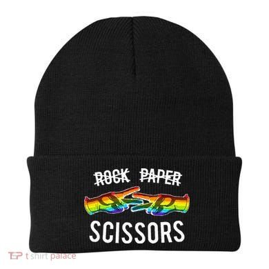 Rock Paper Scissors Lesbian Pride Rainbow Lgbt Beanie