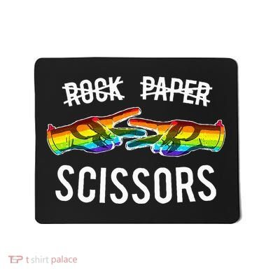 Rock Paper Scissors Lesbian Pride Rainbow Lgbt Mousepad