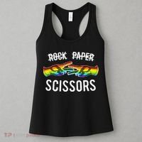 Rock Paper Scissors Lesbian Pride Rainbow Lgbt Women's Tank Top thumb 3
