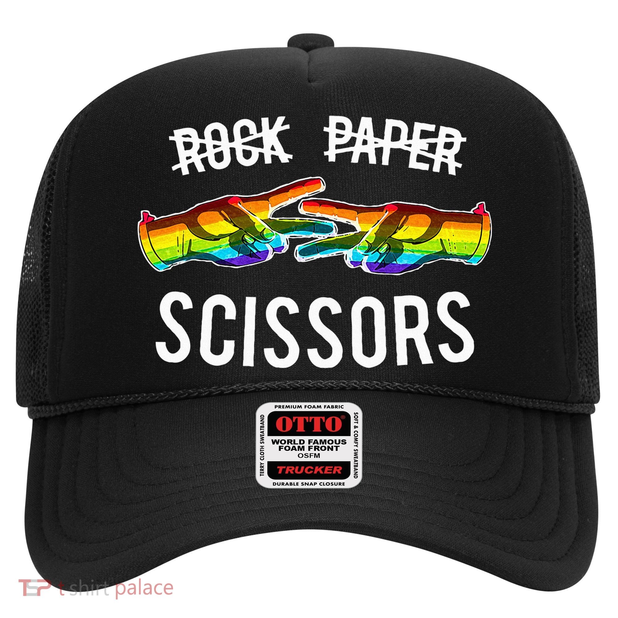 Rock Paper Scissors Lesbian Pride Rainbow Lgbt Hat